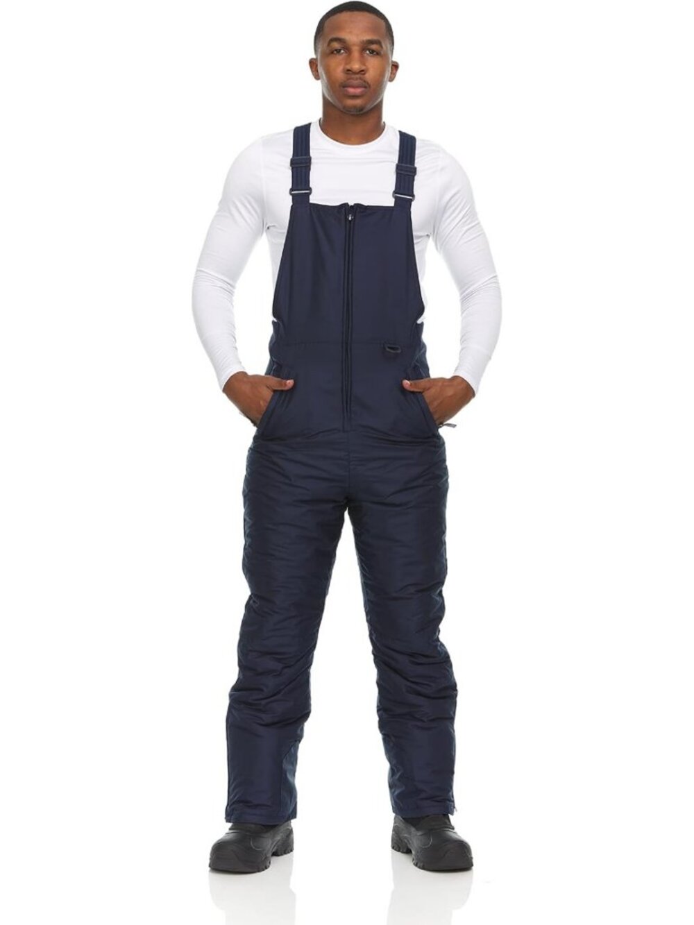 Men's Insulated Snow Bib Overalls - Waterproof, Warm Winter Gear for Skiing
